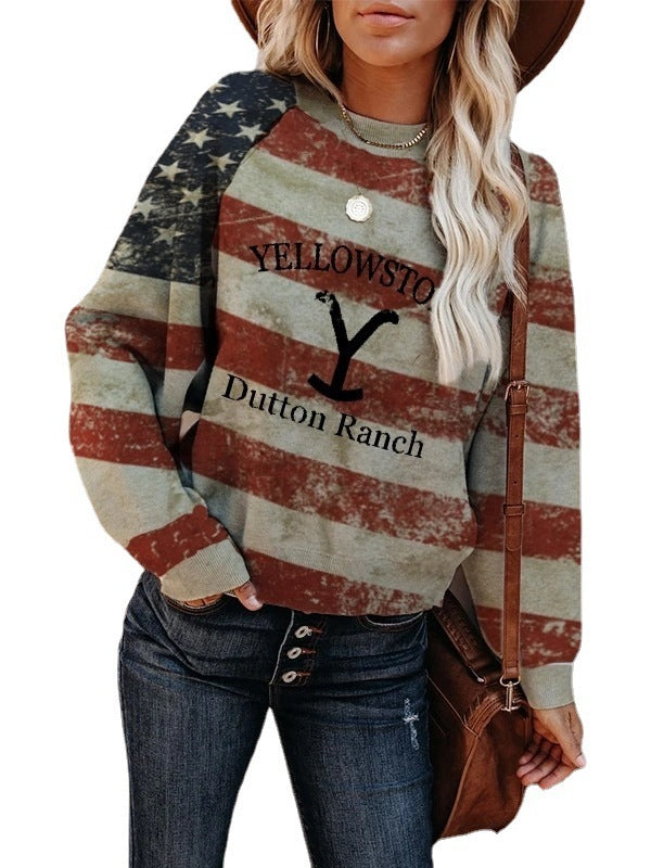 Yellowstone Dutton Ranch Print Sweatshirt