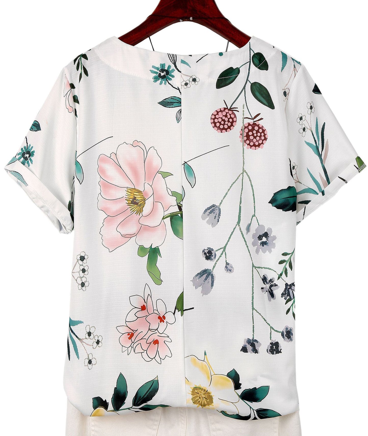 Retro Nature Printed Loose Casual Top