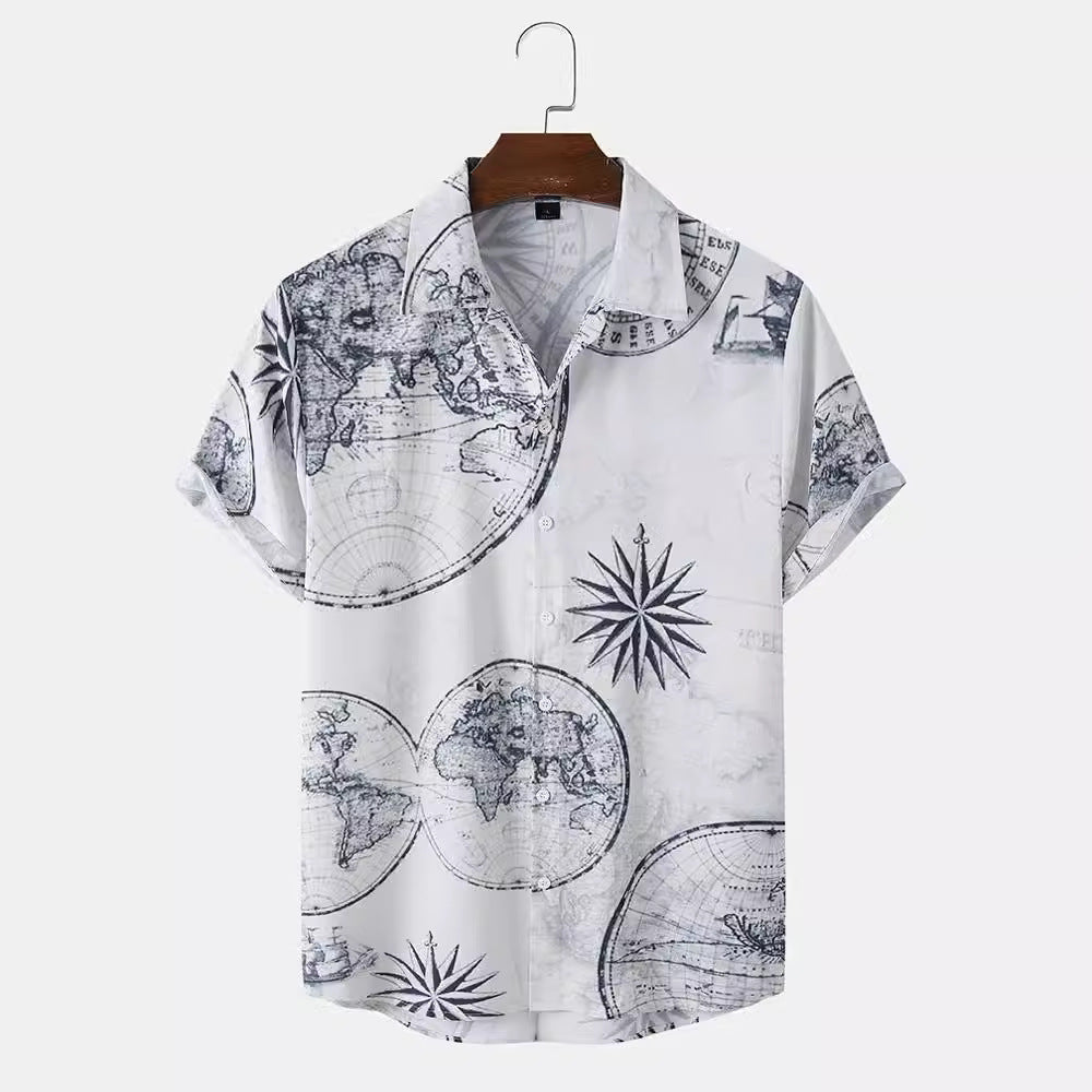 Casual Printed Hawaiian Shirt