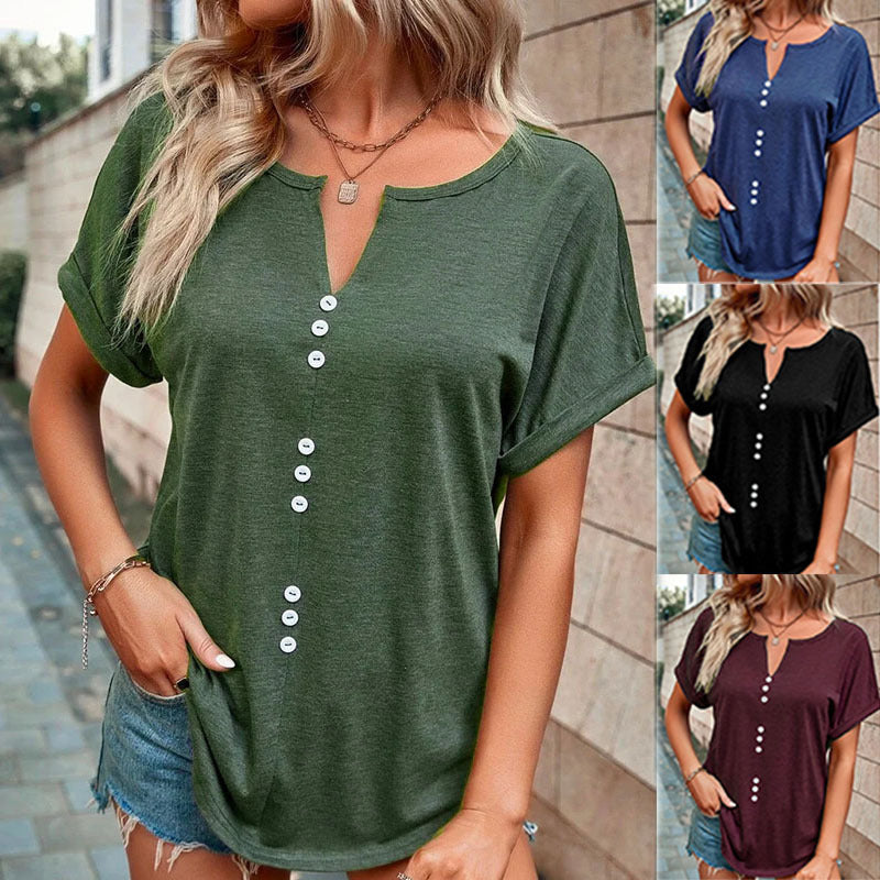 V-neck Short Sleeve Top