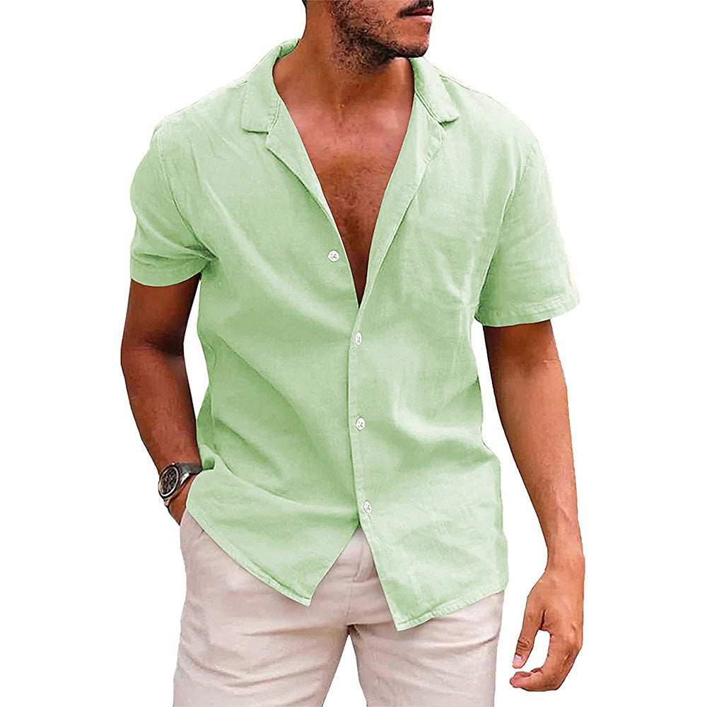 Button Down Short Sleeve Beach Shirt