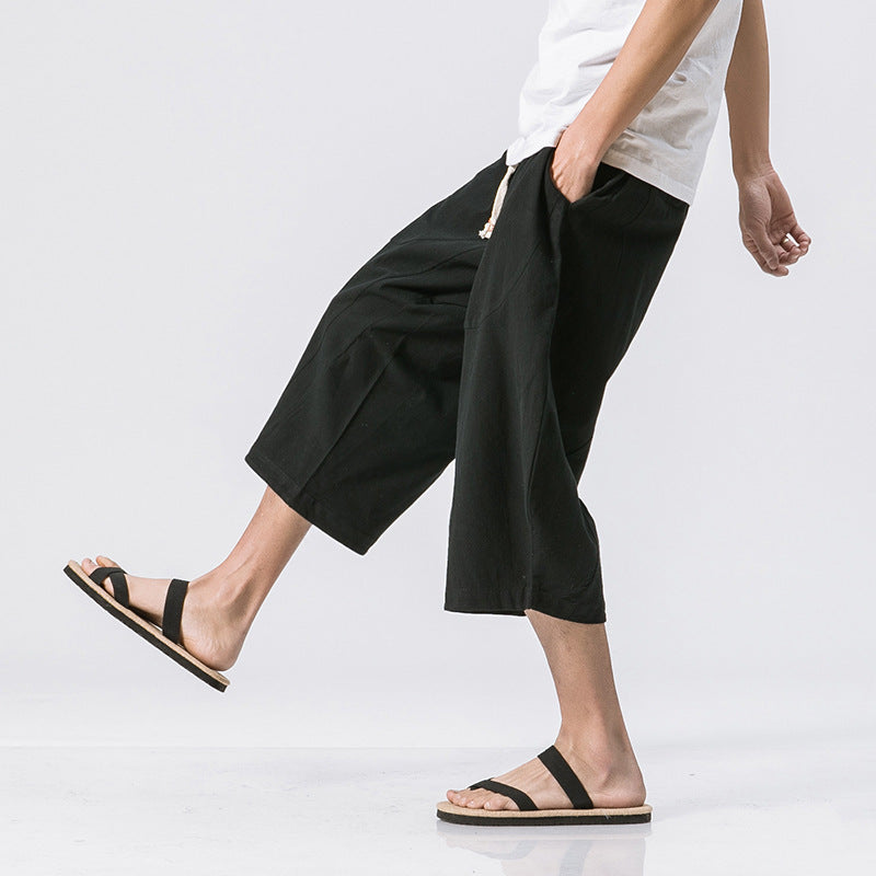 Chinese Style Cotton Harem Pants