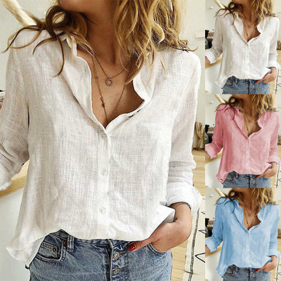 Loose Button Lapel Cardigan Shirt