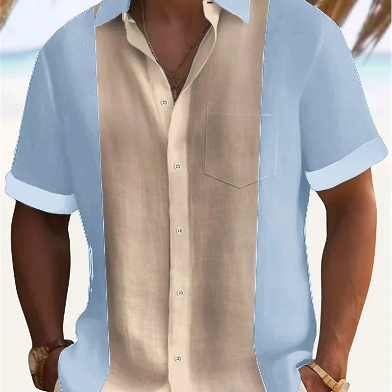 Solid Color Casual Fashion Short Sleeve Shirt