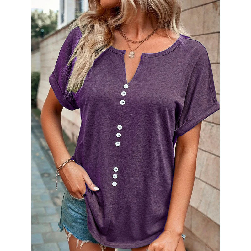 V-neck Short Sleeve Top