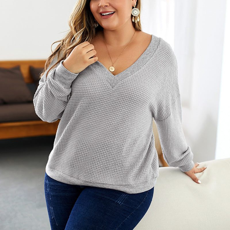 Plus Size Autumn Knitted Top