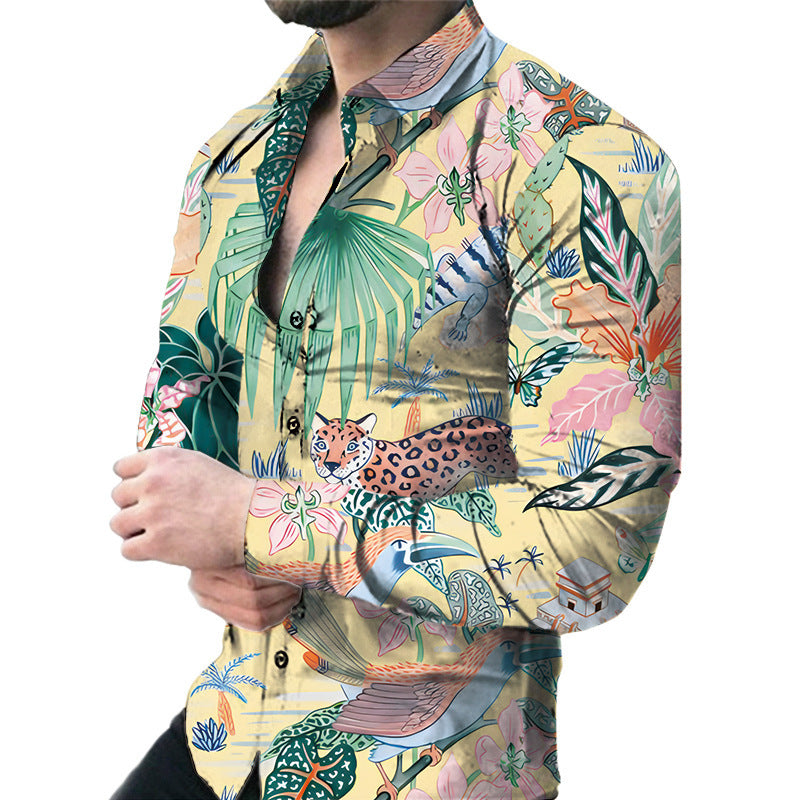 Casual Long Sleeved Large Floral Shirt