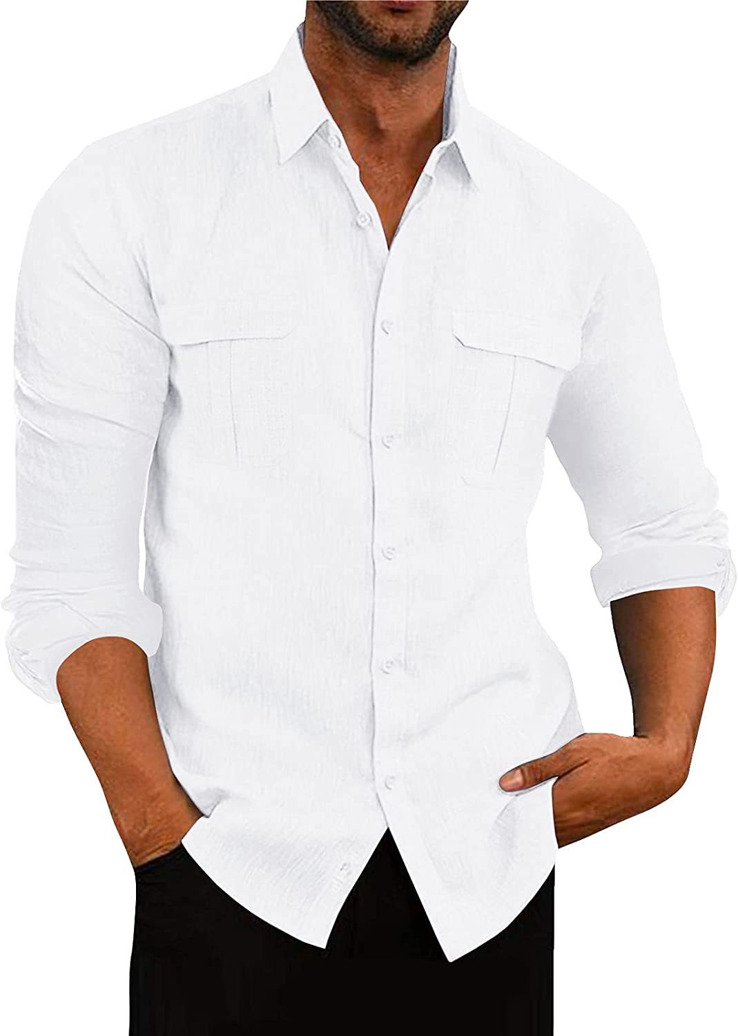 Double Pocket Cotton-Linen Shirt