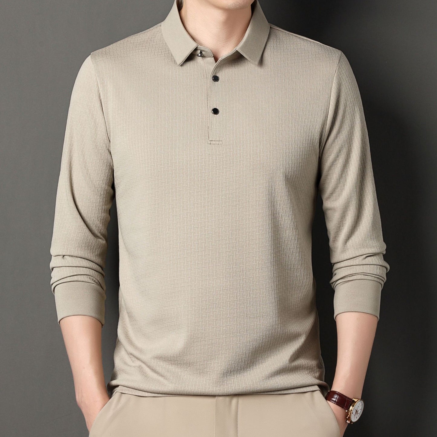 Jacquard Long-sleeved T-Shirt