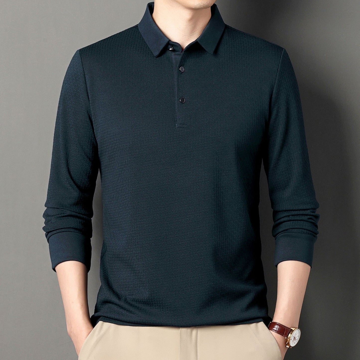 Jacquard Long-sleeved T-Shirt