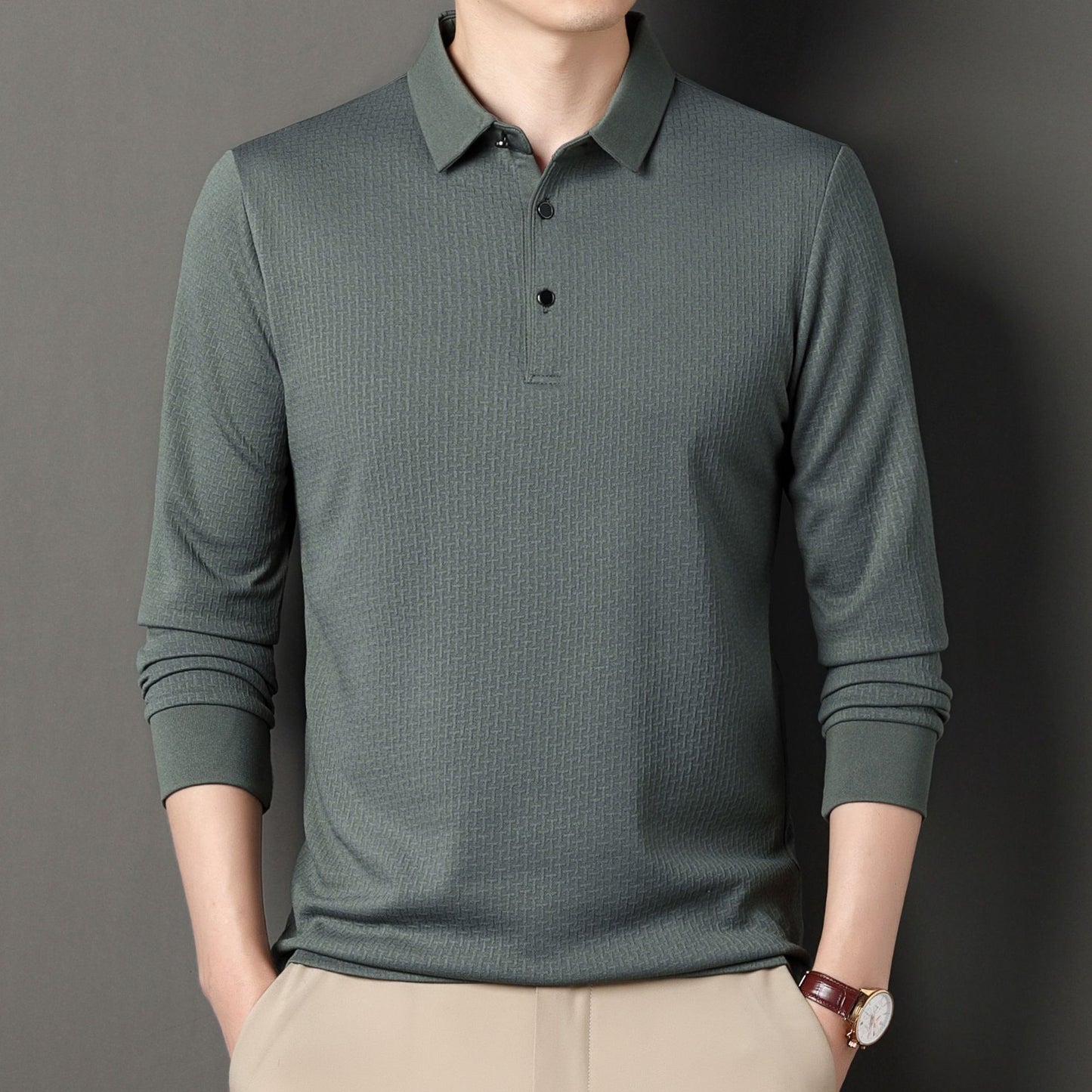 Jacquard Long-sleeved T-Shirt