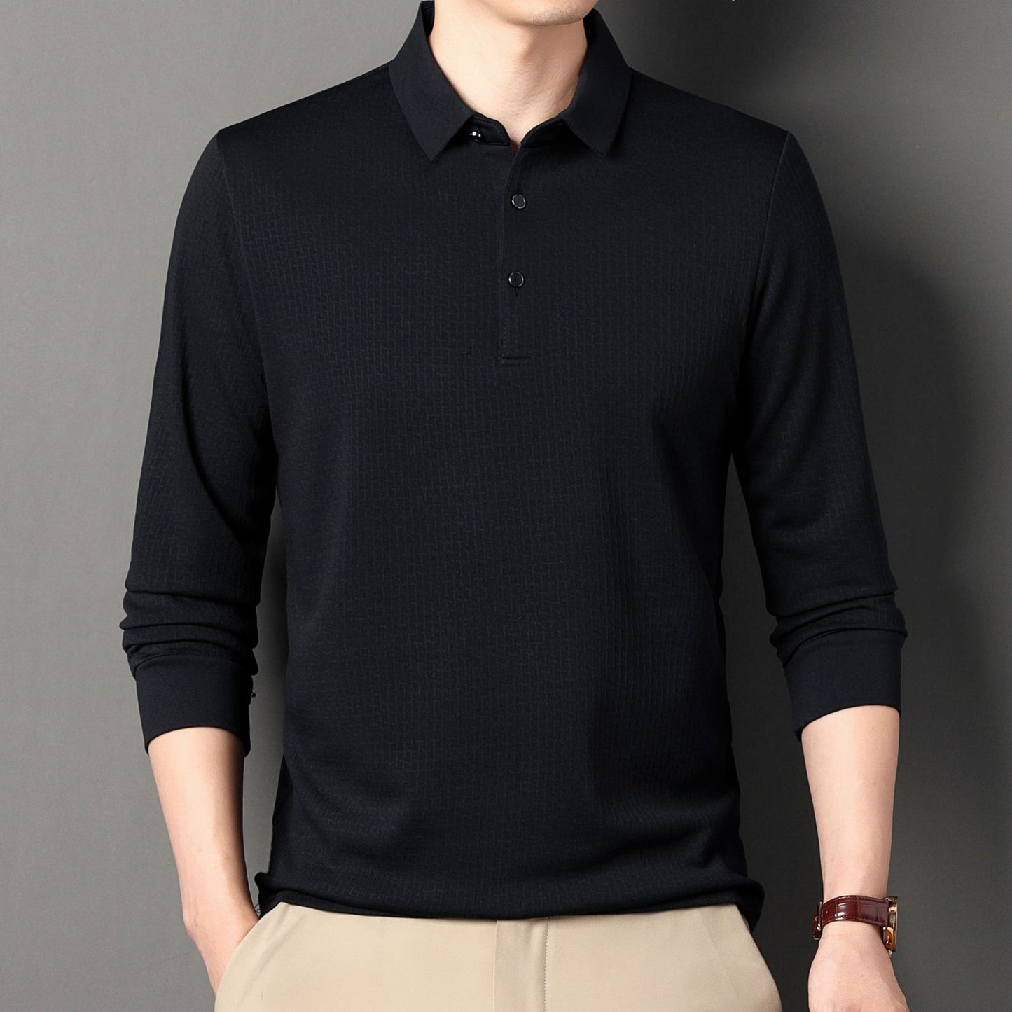 Jacquard Long-sleeved T-Shirt