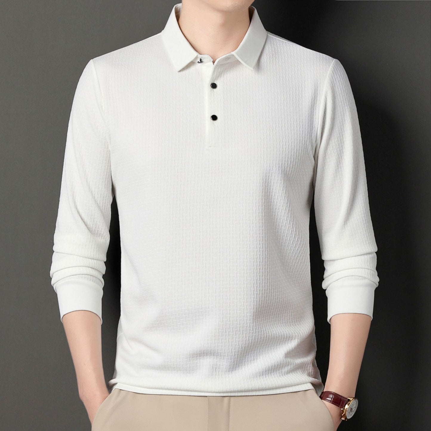 Jacquard Long-sleeved T-Shirt