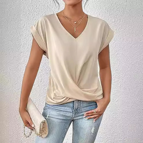 Irregular Knot T-Shirt Top