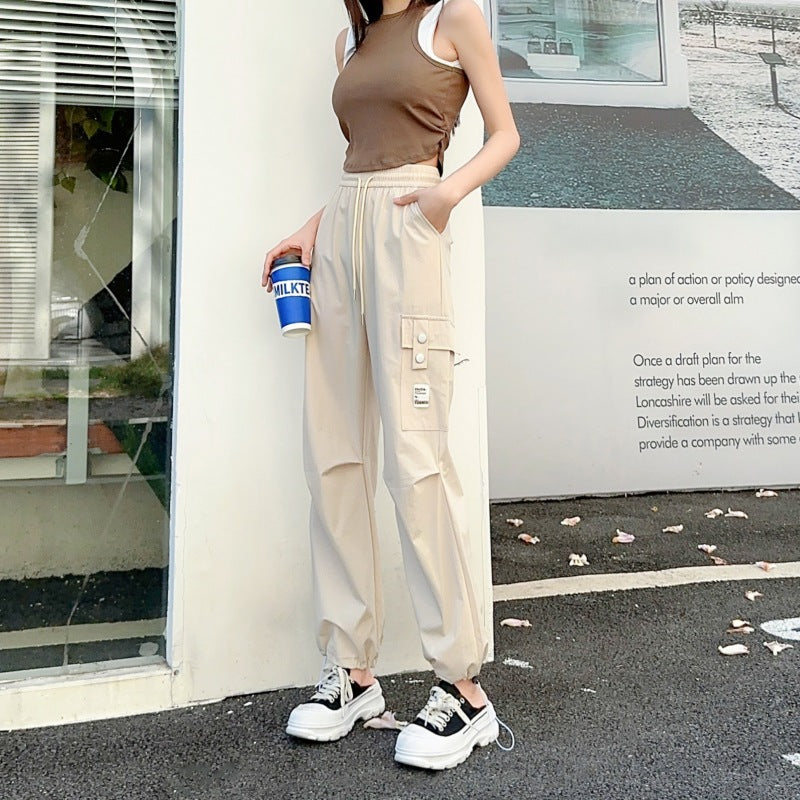 American Style Quick-drying Sports Straight Wide Leg Pants