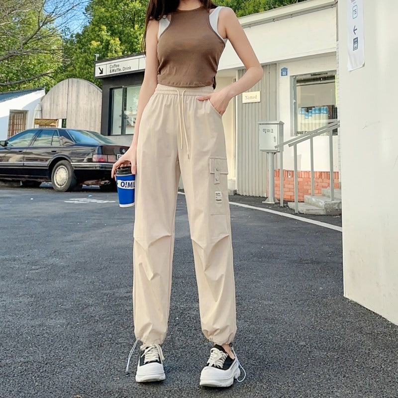 American Style Quick-drying Sports Straight Wide Leg Pants