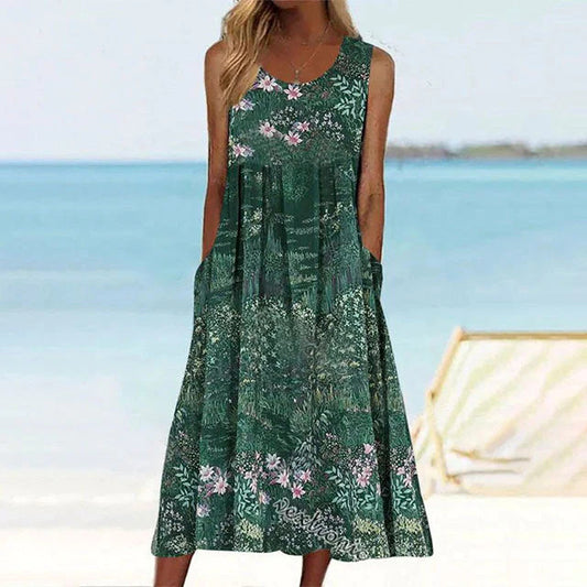 Vacation Style Casual Sleeveless Dress