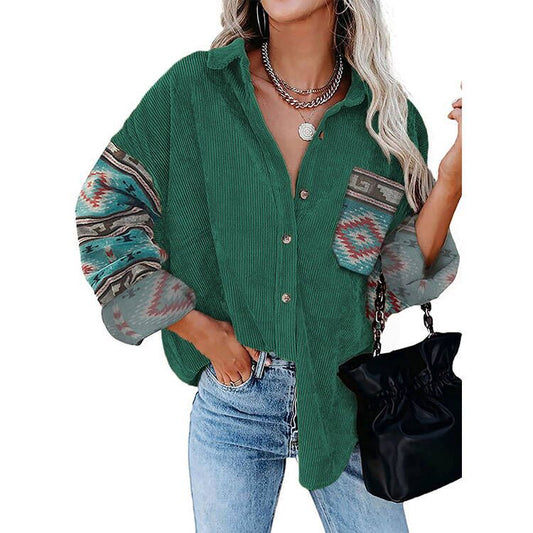 Plus Size Lapel Loose Jacket Top