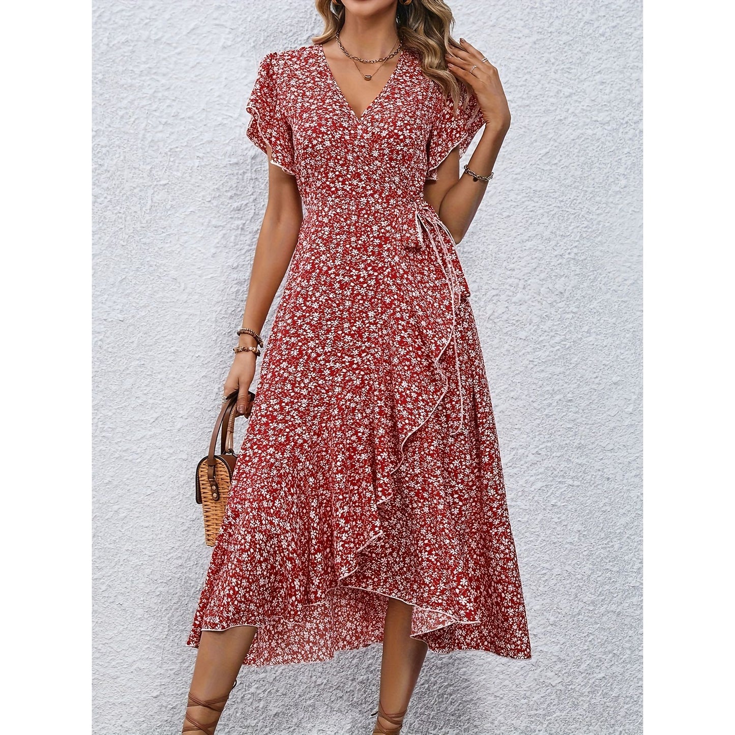 Floral Short Sleeve Dress