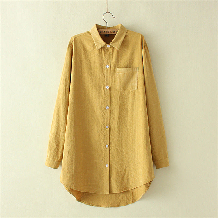 Plus Size Solid Color Shirt