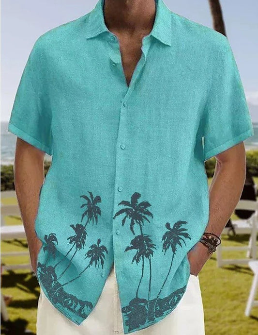 Casual Short Sleeve Beach Trend Shirt