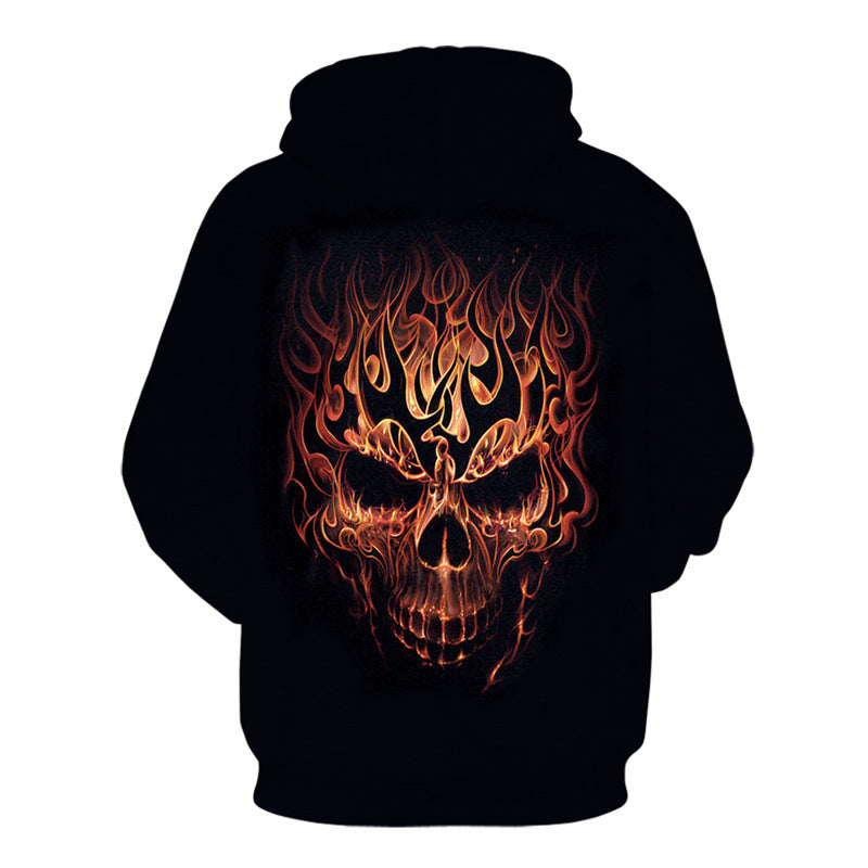 Skull Digital 3D Print Hoodie