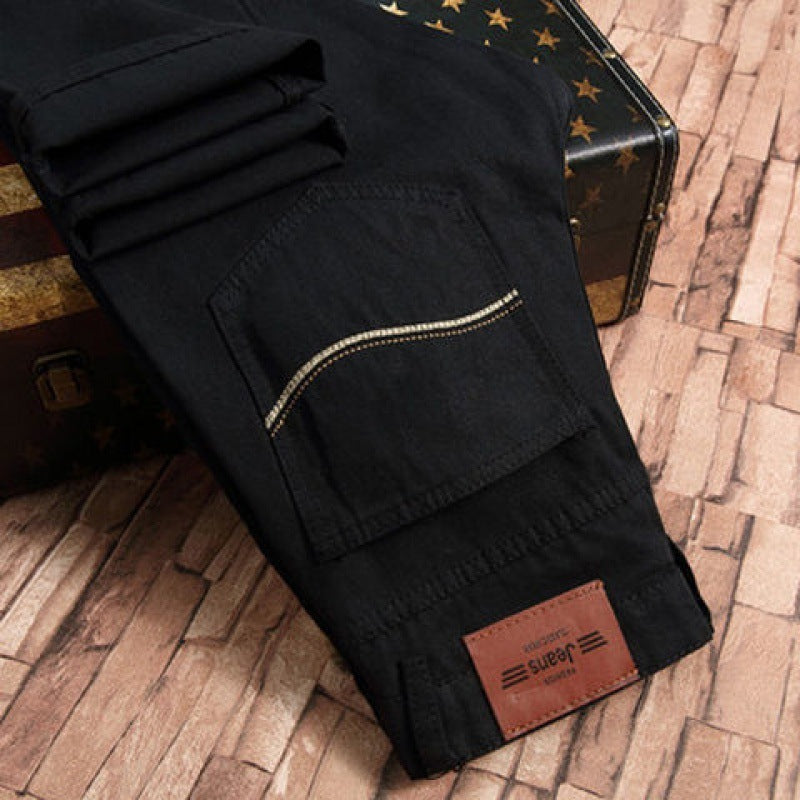 Loose Straight Casual Work Stretch Jeans