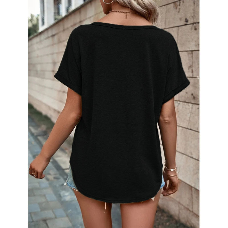 V-neck Short Sleeve Top