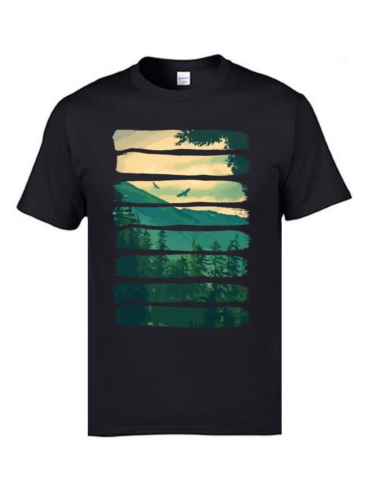 Hill Ridge Mountain Landscape T-Shirt