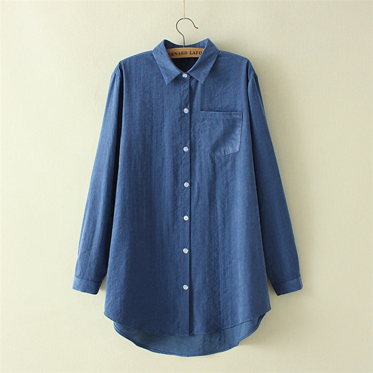 Plus Size Solid Color Shirt