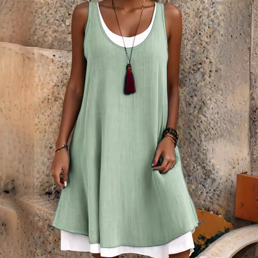 Casual Sleeveless Baggy Tank Dress