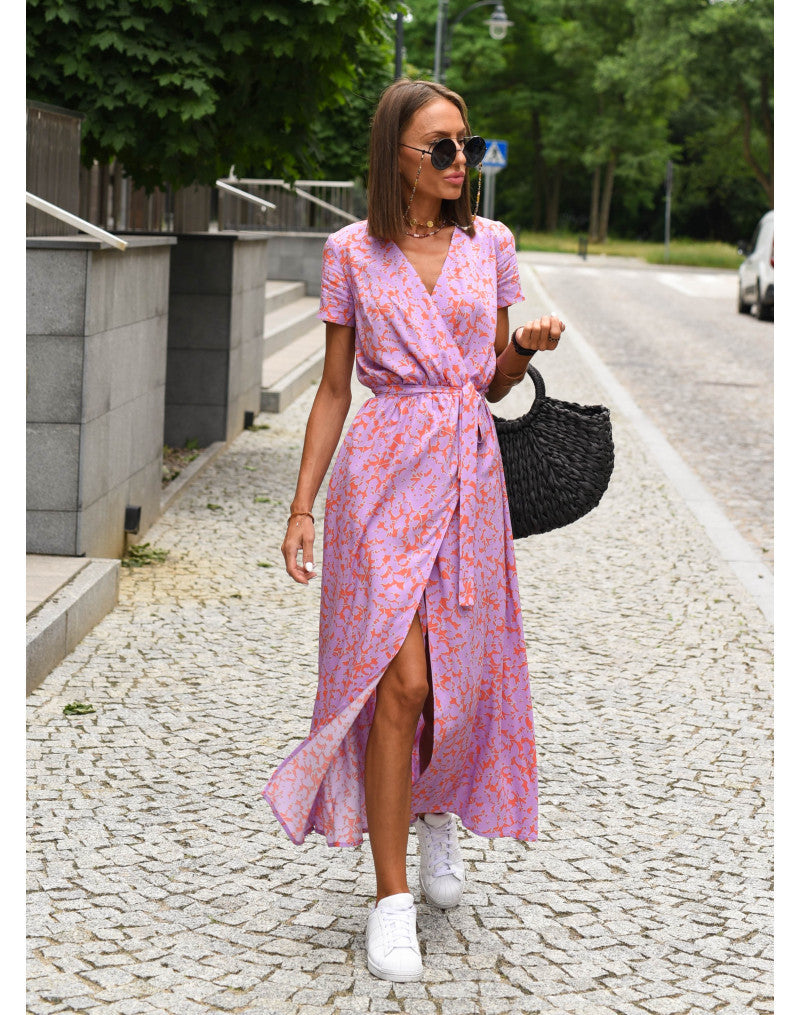 Printed Short Sleeve Dress