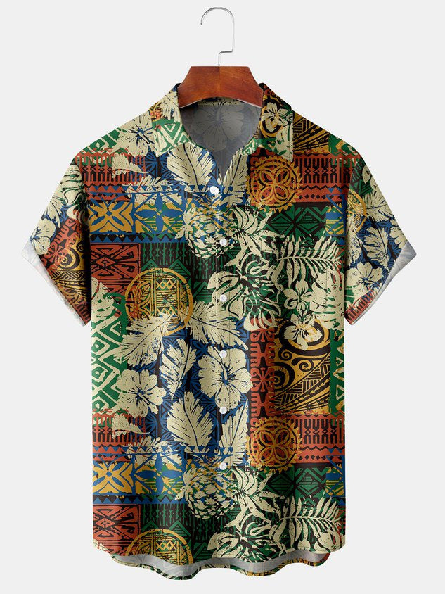 Casual Printed Hawaiian Shirt