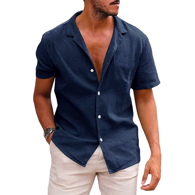 Button Down Short Sleeve Beach Shirt