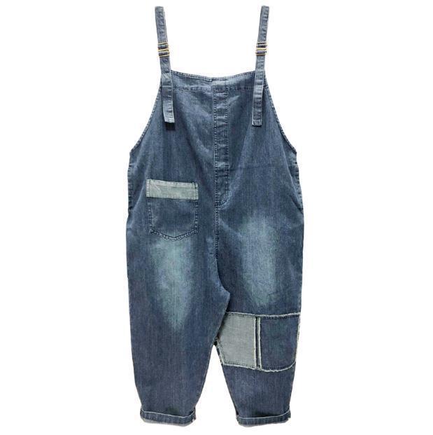 Plus Size Literary Denim Overalls