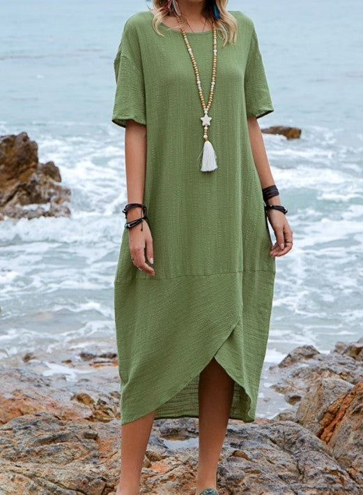 Casual Baggy Robe Retro Long Dress