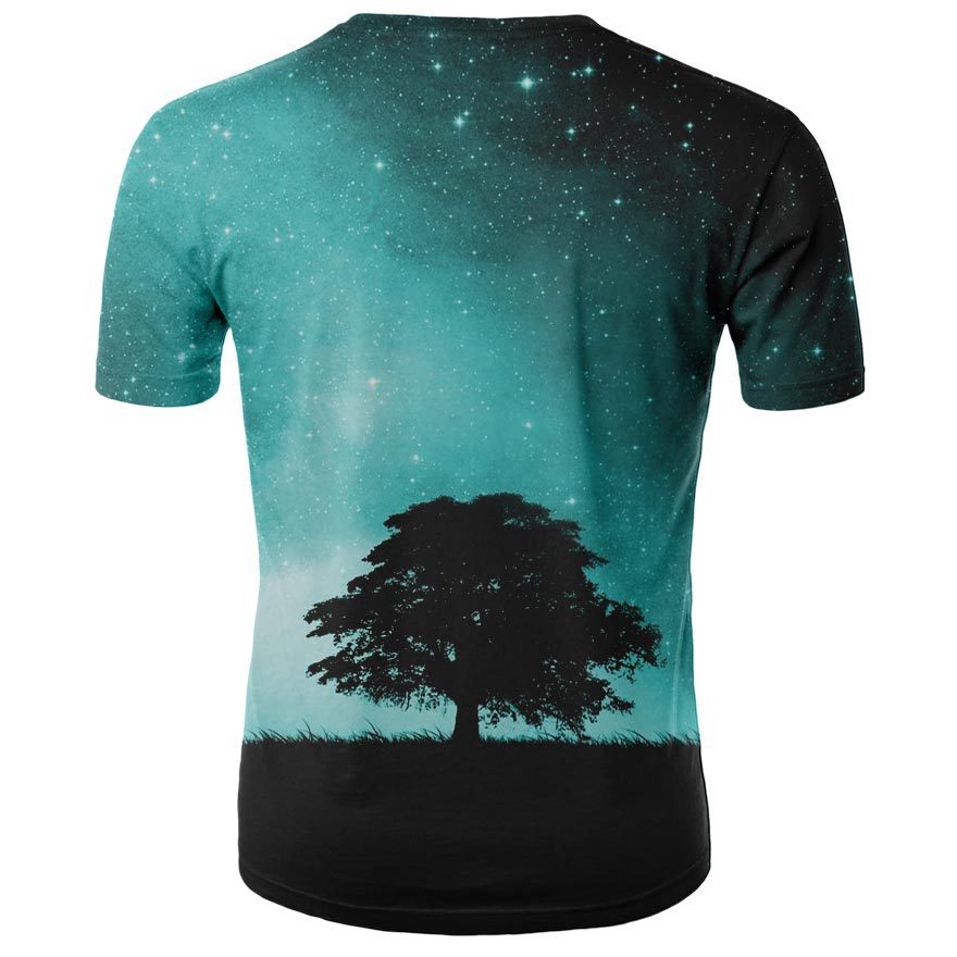 3D Digital Printing Slim Fit Short Sleeve T-Shirt