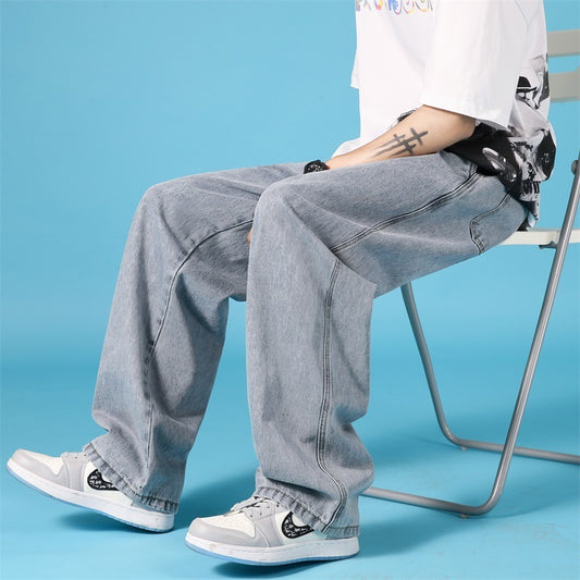 Hip Hop Cargo Denim Pants with Zipper