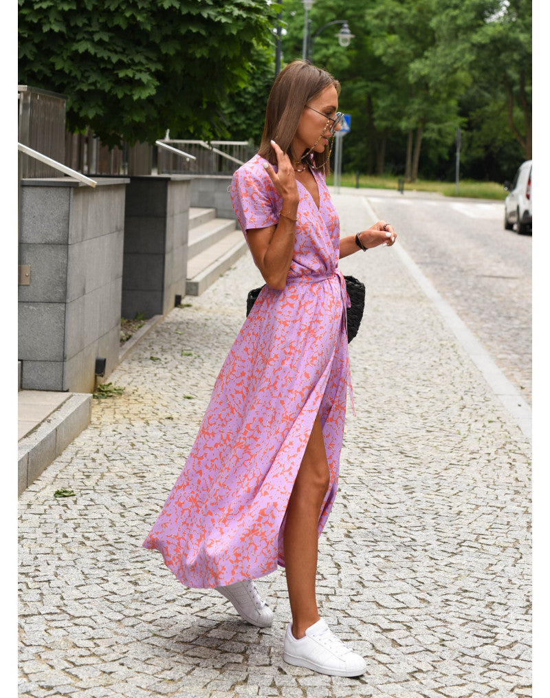 Printed Short Sleeve Dress