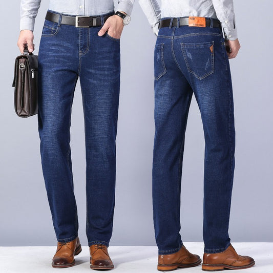 Loose Straight Casual Work Stretch Jeans