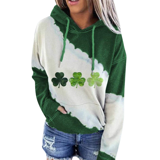 Lucky Grass Print Streetwear Sweatshirt