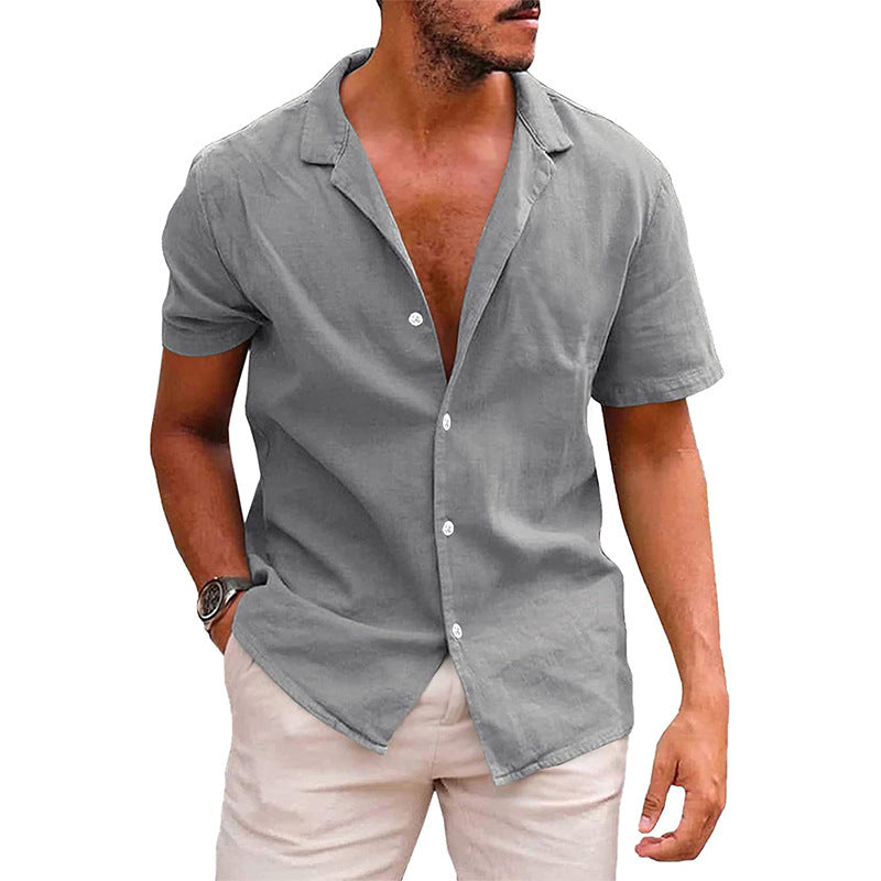 Button Down Short Sleeve Beach Shirt