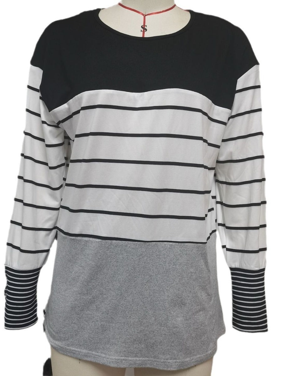 Casual Round Neck Long Sleeve T-Shirt