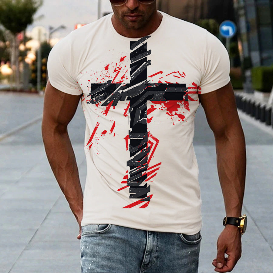 Printed 3D Short Sleeve T-Shirt