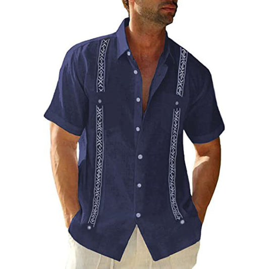 Cuban Outdoor Casual Short Sleeve Printed Shirt