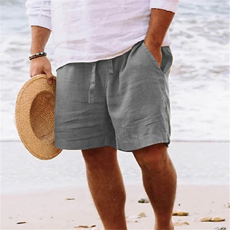 Daily Sand Pure Color Comfortable Breathable Shorts