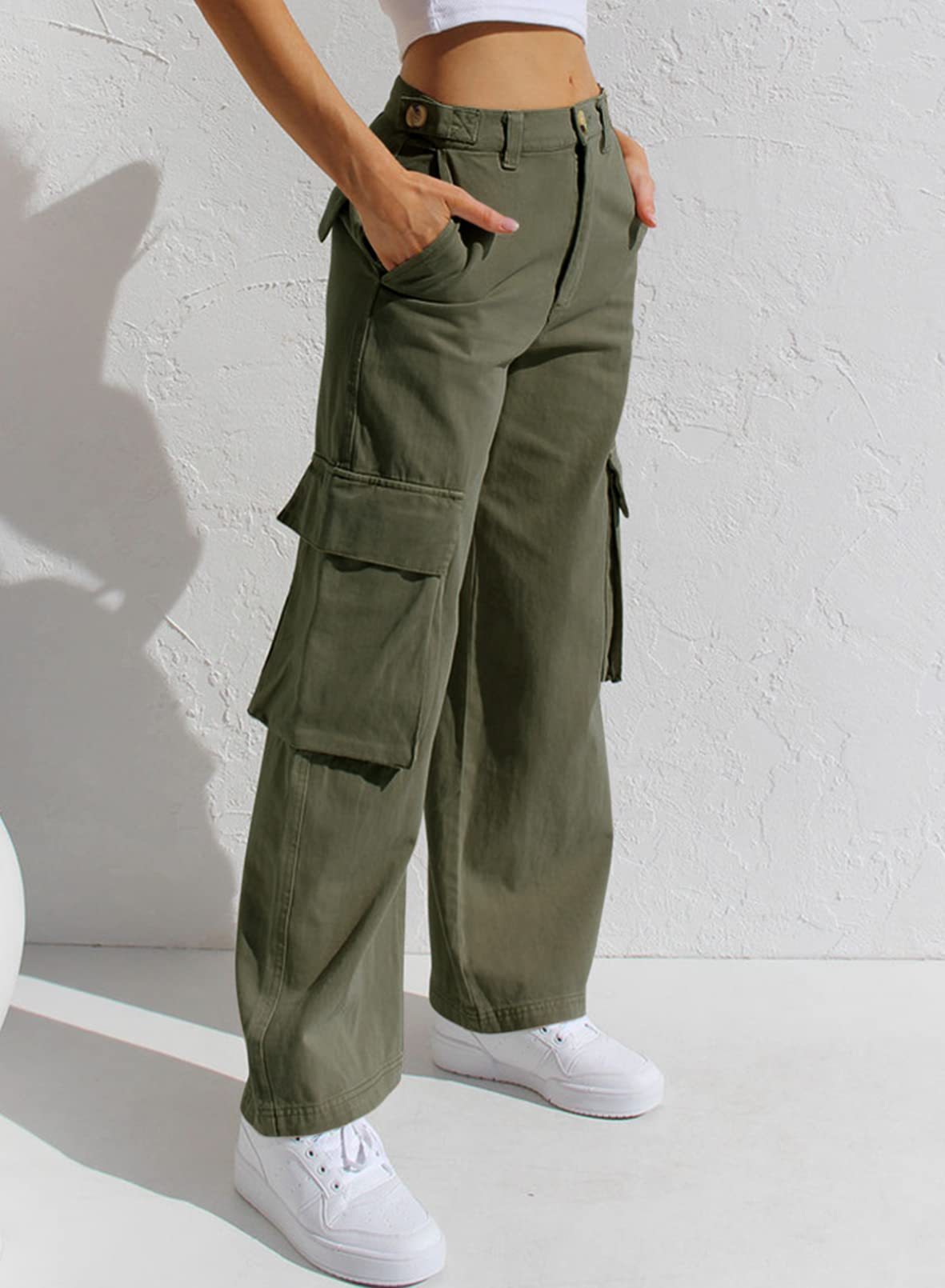 Multi-pocket Workwear Loose Casual Denim Trousers