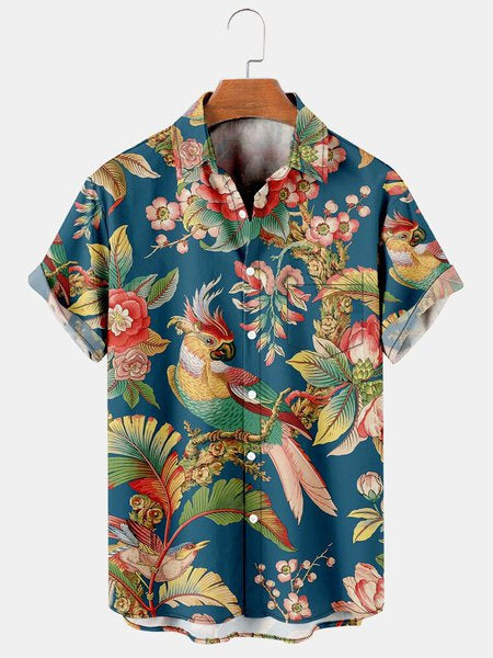 Casual Printed Hawaiian Shirt