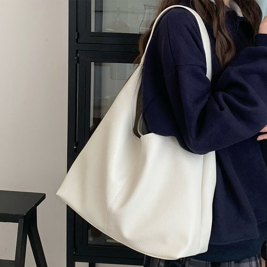 High-capacity Soft Leather Tote