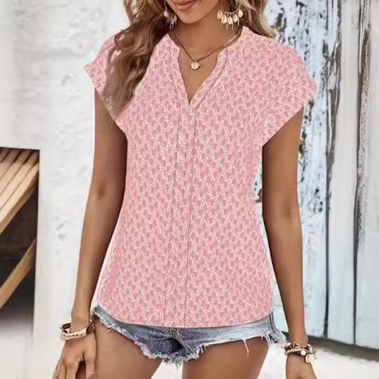 Casual Style Printed Batwing Sleeve T-Shirt